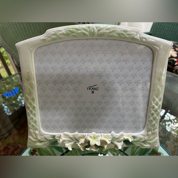 Franz Other - Franz picture frame made of porcelain Lillie’s yellow and light green
